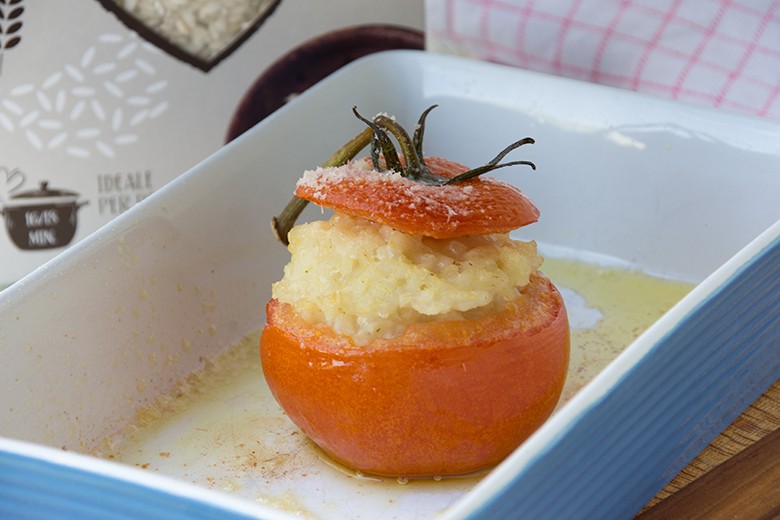 Gefüllte Tomaten mit Risotto