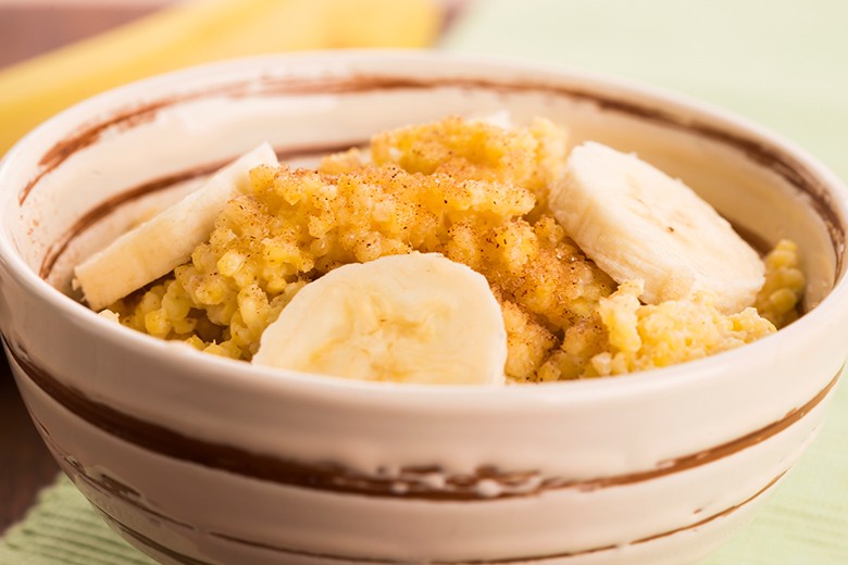 Hirsebrei mit Banane