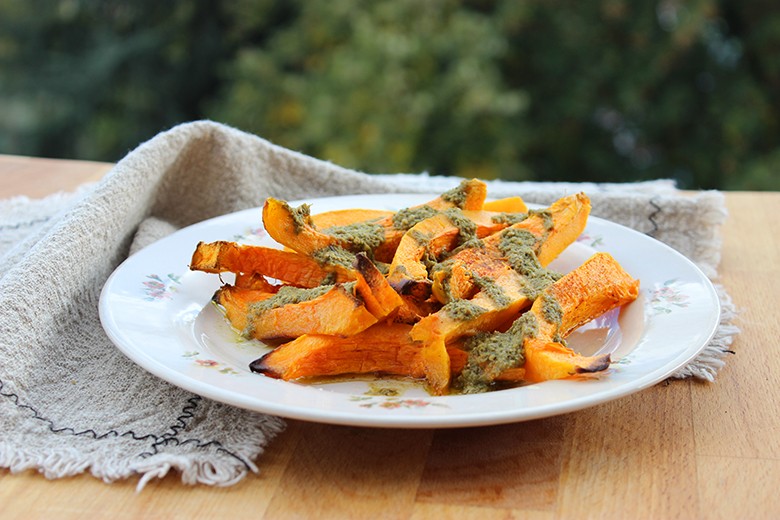 Kürbis mit Walnusspesto