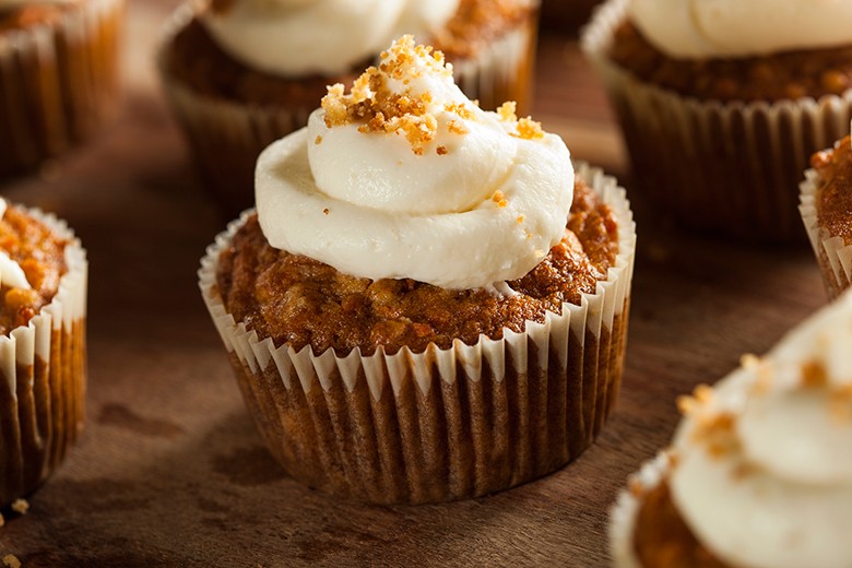 Carrot Cupcakes mit Frischkäsetopping