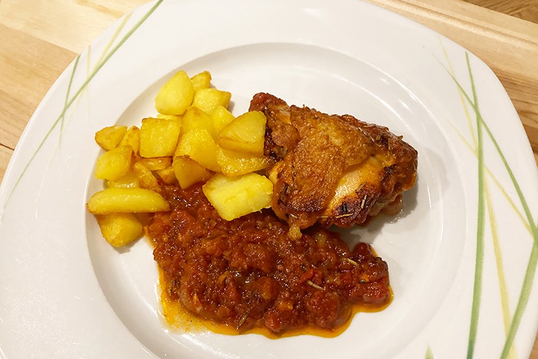 Hähnchen mit Kartoffeln