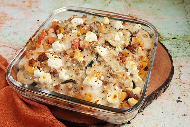 Pastitsio mit Schafskäse
