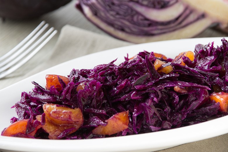 Rotkohlsalat mit Mango
