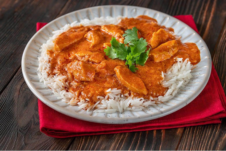 Putencurry mit Basmatireis