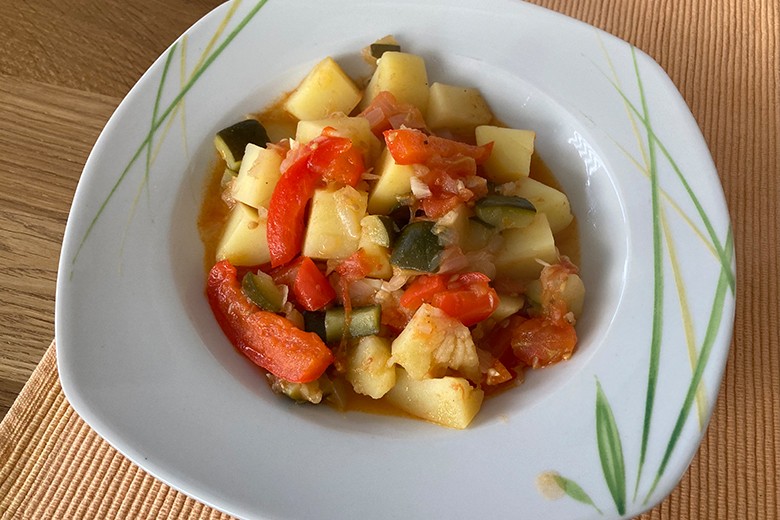 Kartoffeltopf mit Zucchini