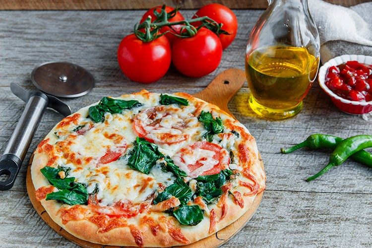 Spinat-Pizza