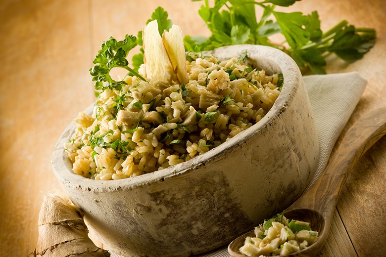 Risotto mit Ingwer und Petersilie