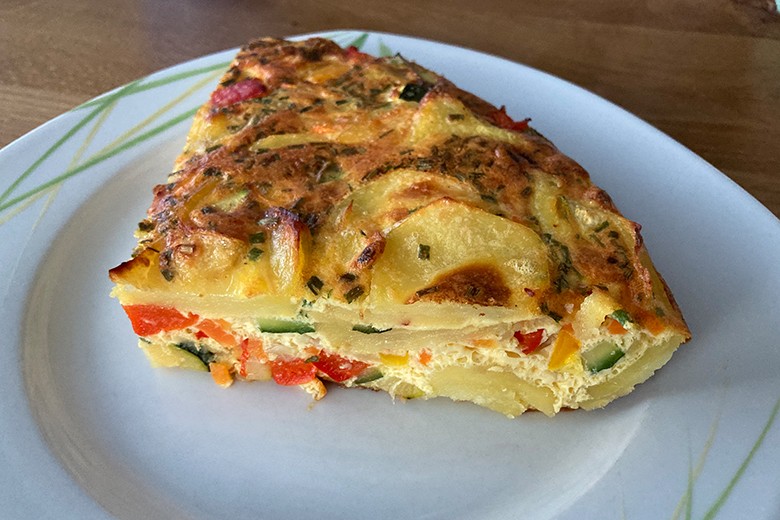 Einfache Gemüse Tortilla