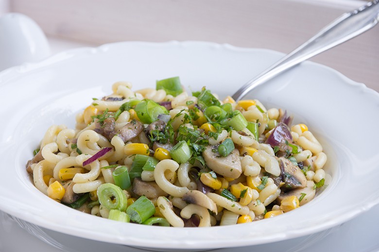 Gabelspaghetti mit Champignons