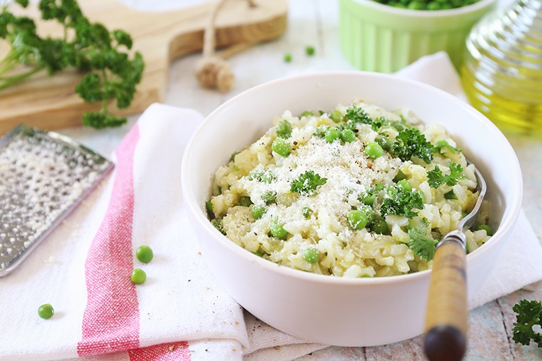Risotto mit Erbsen