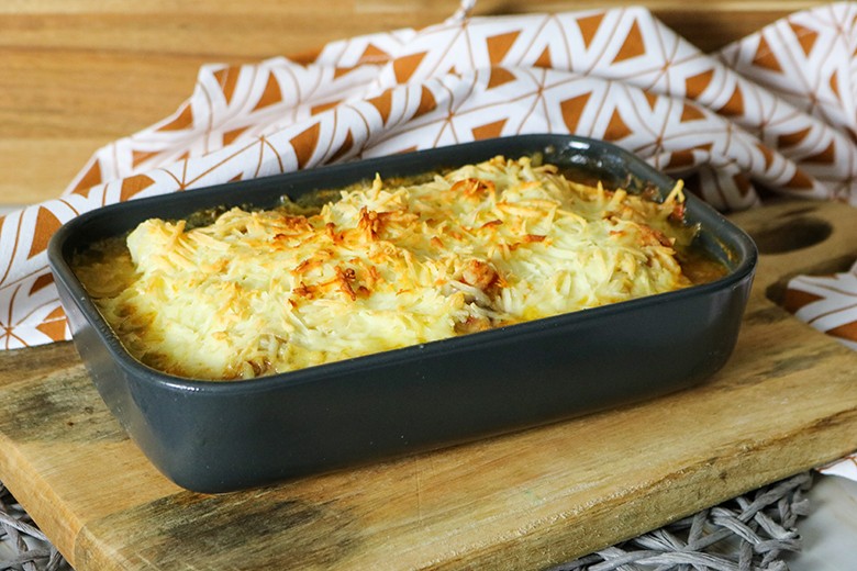 Blumenkohl-Hackbällchen-Auflauf