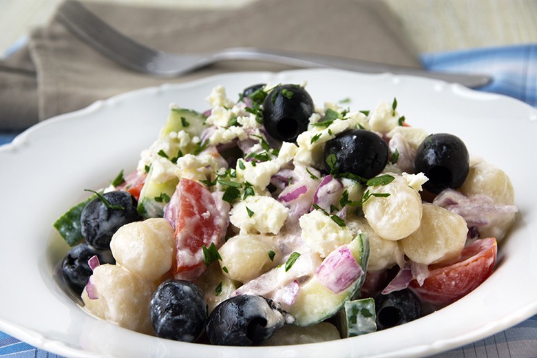 Gnocchi Salat mit Feta