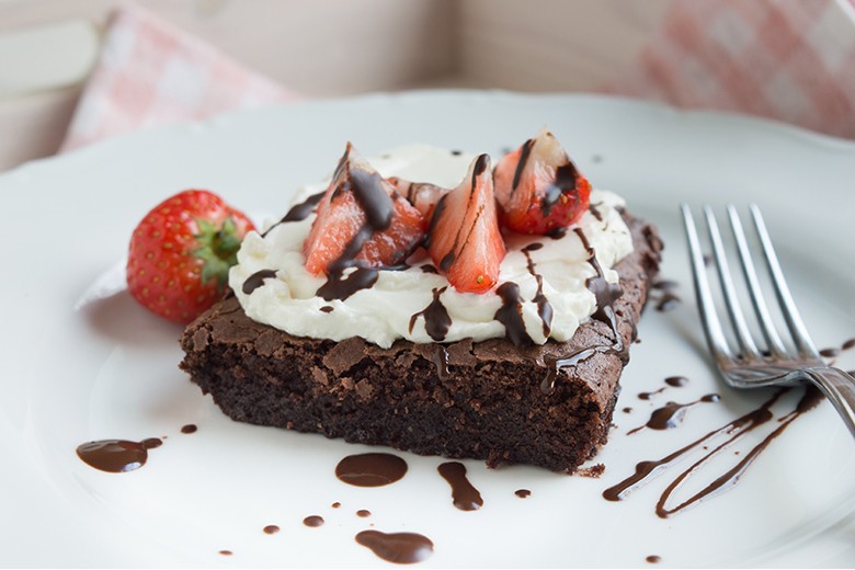 Erdbeer-Brownie