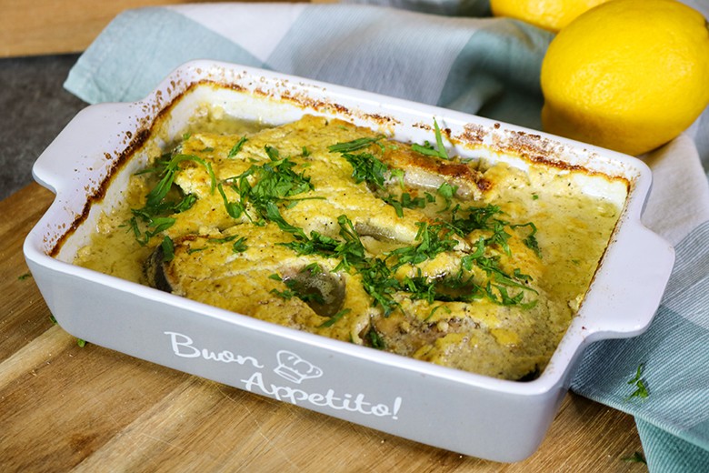 Lachs in Zitronensoße