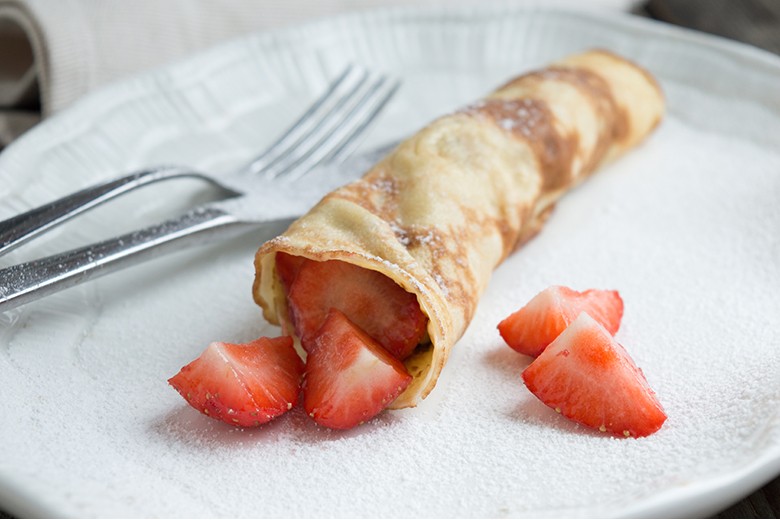 Erdbeer-Pfannkuchen