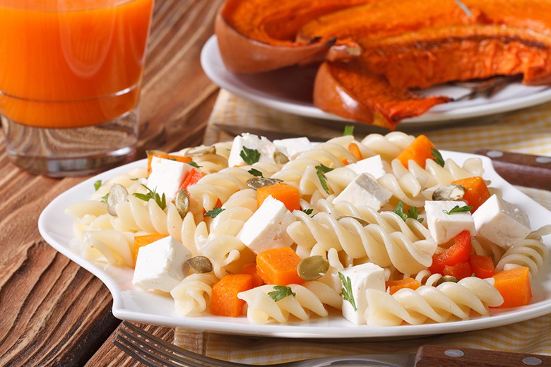 Kürbis-Feta-Pasta