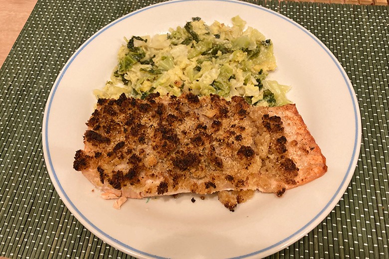 Lachsfilet mit Rahmwirsing