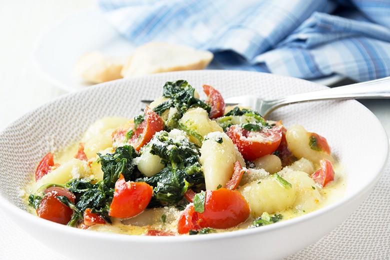 Gnocchi mit Spinat-Käse-Sauce