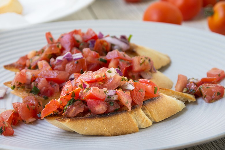 Bruschetta mit Tomatenkompott