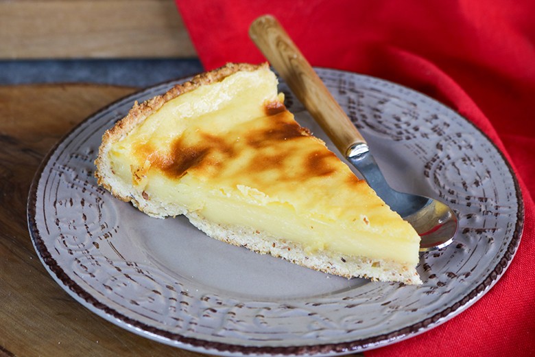 Milchreiskuchen mit Pudding