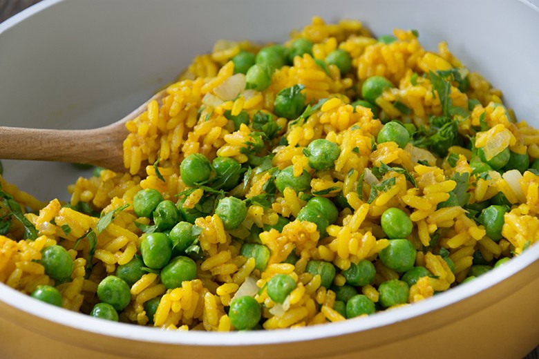 Erbsen-Reis-Pfanne