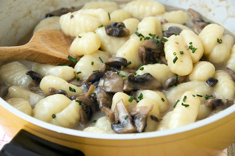 Gnocchi mit Pilzrahmsoße