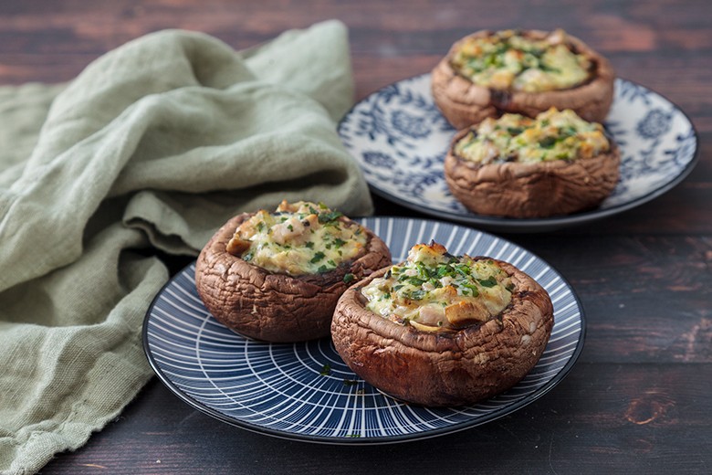 Gebackene Champignons