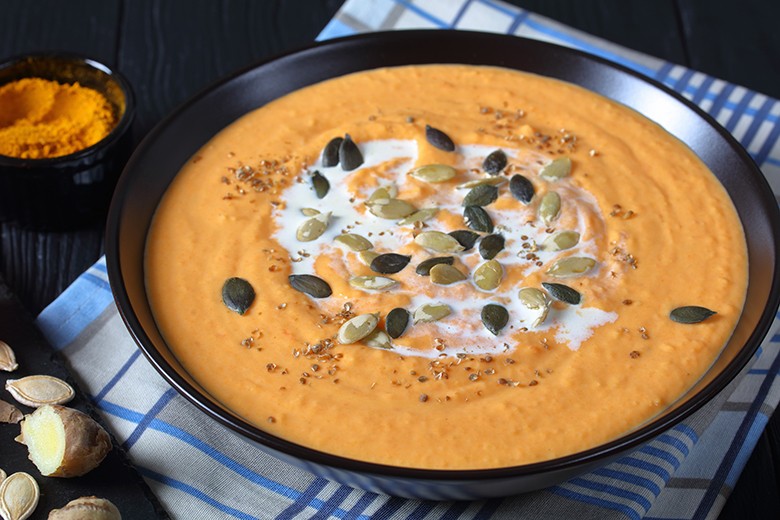 Cremige Butternuss Kürbissuppe