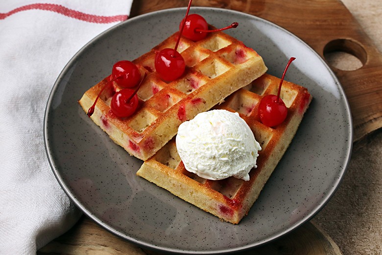 3 Rezepte zu Waffeln - Kirschen