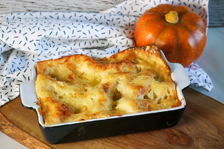 Kürbis-Lasagne mit Mozzarella