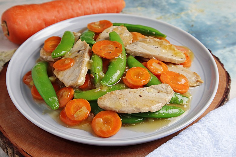 Gemüsepfanne mit Thunfisch