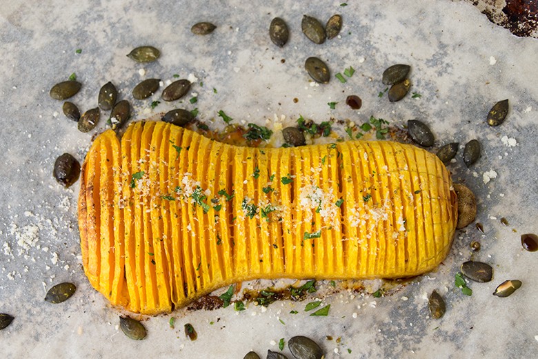 Hasselback-Butternutkürbis