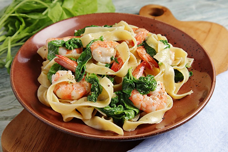 Garnelen-Tagliatelle