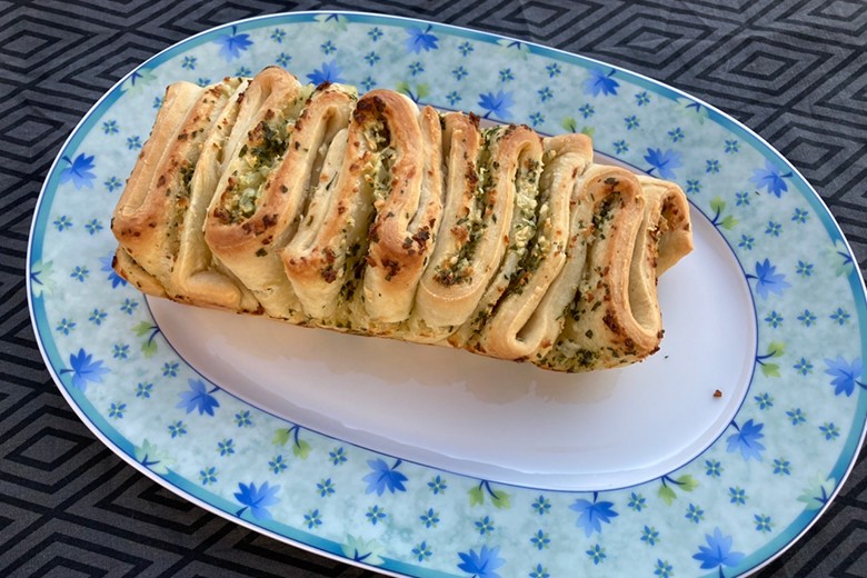Knoblauch-Faltenbrot