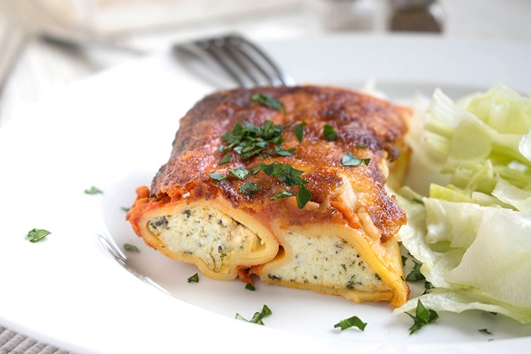 Cannelloni mit Spinatfüllung