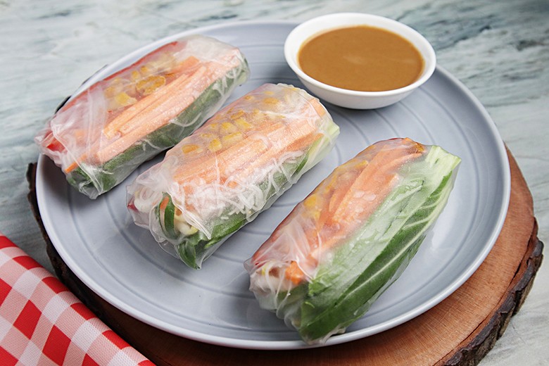 Summer Rolls mit Erdnussdip