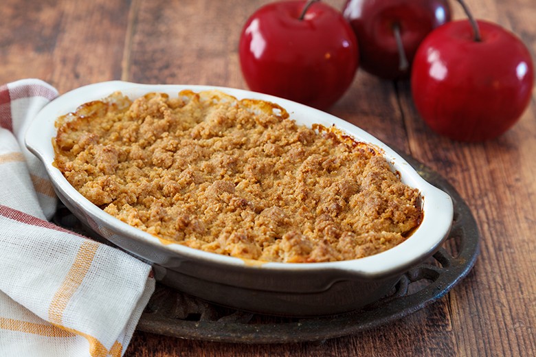 Apfel Crumble mit Mandeln