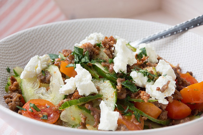 Gurkensalat mit Hack
