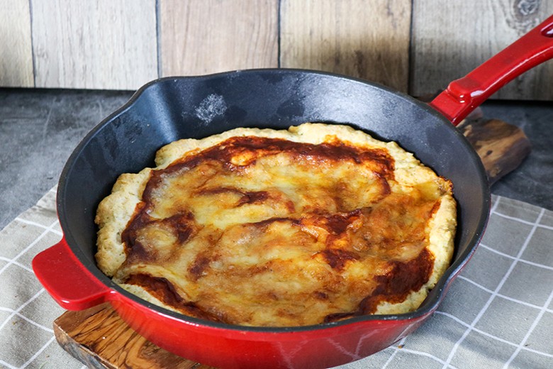 Pfannenpizza ohne Hefe