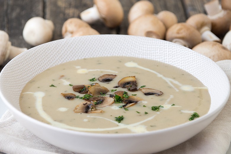 Cremige Champignonsuppe