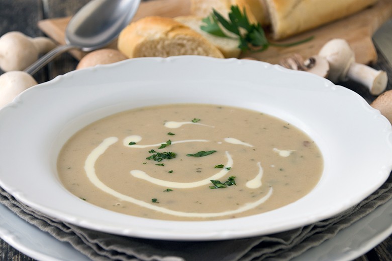 Champignonsuppe mit Kokosmilch