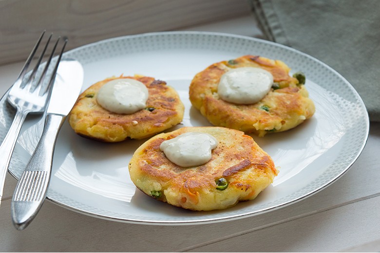 Gemüsebratlinge mit Kartoffeln
