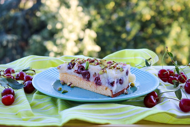 Reiskuchen mit Kirschen