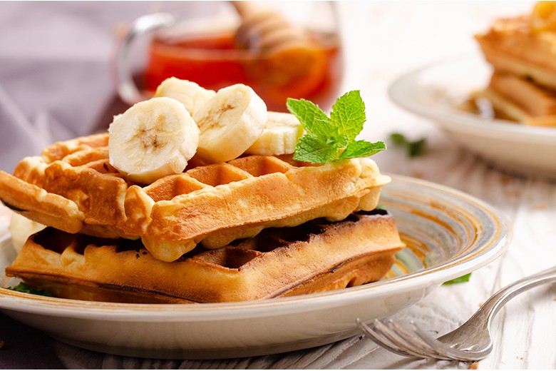 Buttermilch-Bananenwaffeln