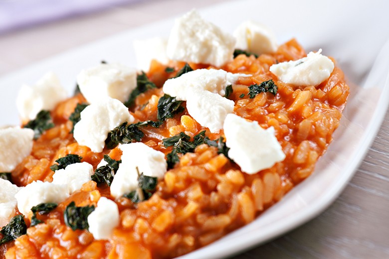 Tomaten-Mozzarella-Risotto