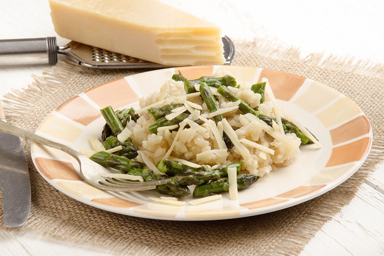 Risotto mit grünem Spargel