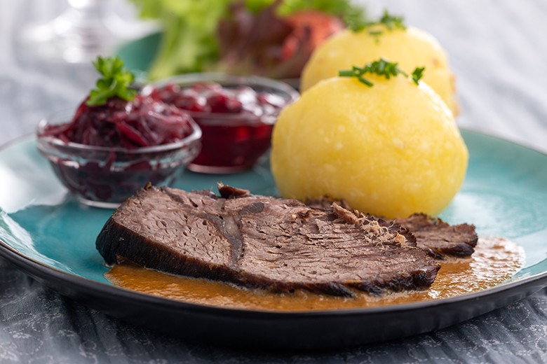 Rinderbraten in Rotweinsauce