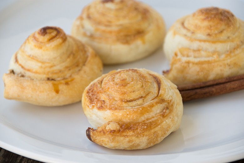 Zimtschnecken aus Blätterteig