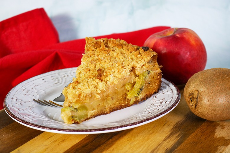 Apfel-Kiwi-Streuselkuchen