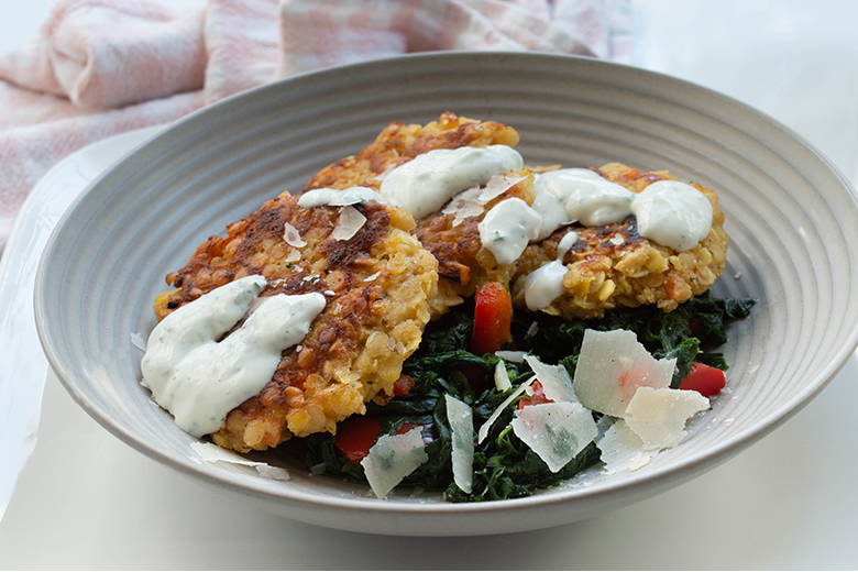 Linsenlaibchen zu Gemüse